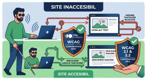 Schema accesibilizării unui site web pentru persoanele cu deficiență de vedere