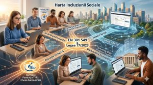 Harta incluziunii sociale. Grafică sugestivă abstractă